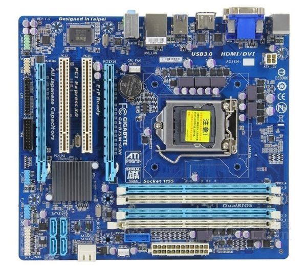 GIGABYTE GA-B75M-D3H LGA 1155 Intel B75 HDMI SATA 6Gb/s USB 3.0 Micro ATX Intel Motherboard