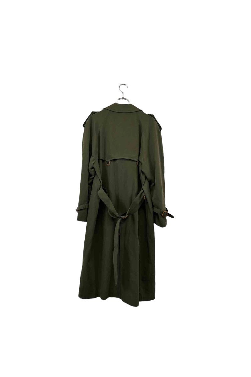 Made in ITALY GARii green trench coat トレンチコート グリーン サイズ46 アウター ヴィンテージ 8_画像2