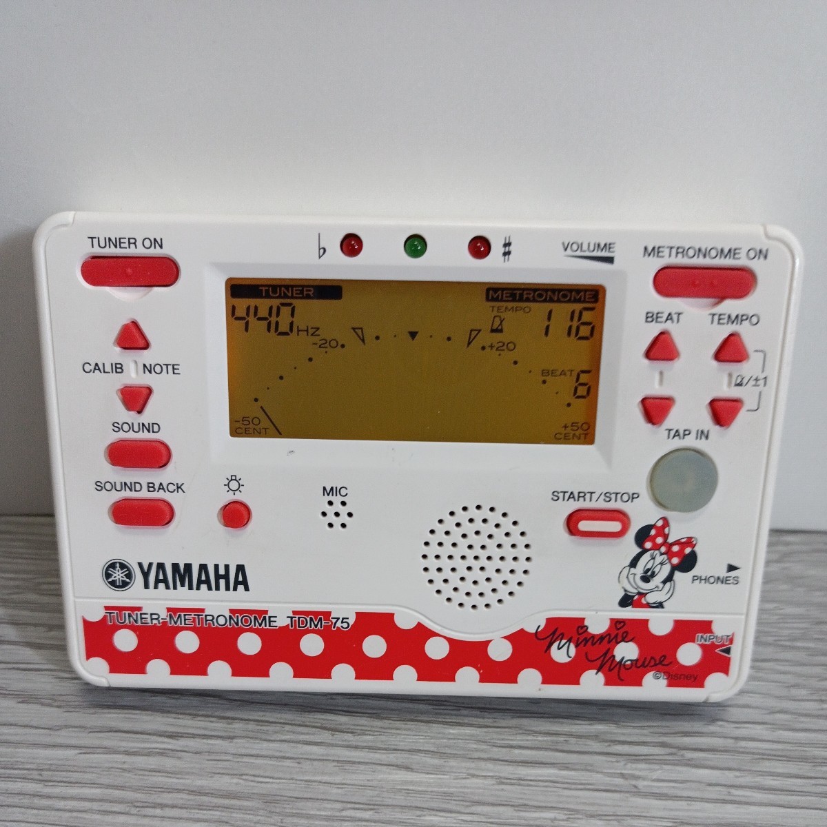 y011906fk YAMAHA / TDM-75DMN2 ヤマハ チューナーメトロノーム ディズニー_画像5