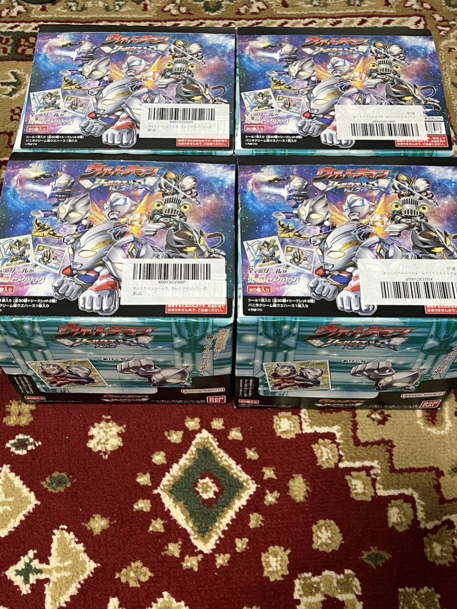 新品未開封 ウルトラマンシールウエハース vol.2 20個入りBOX 4箱セットの画像1