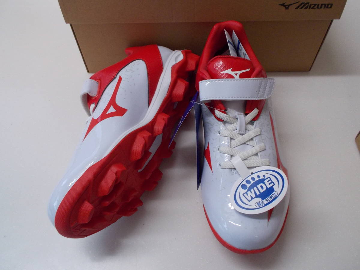 Mizuno Youth Baseball Spike White X Red Select 9JR 11GP192562 22 см. Новые