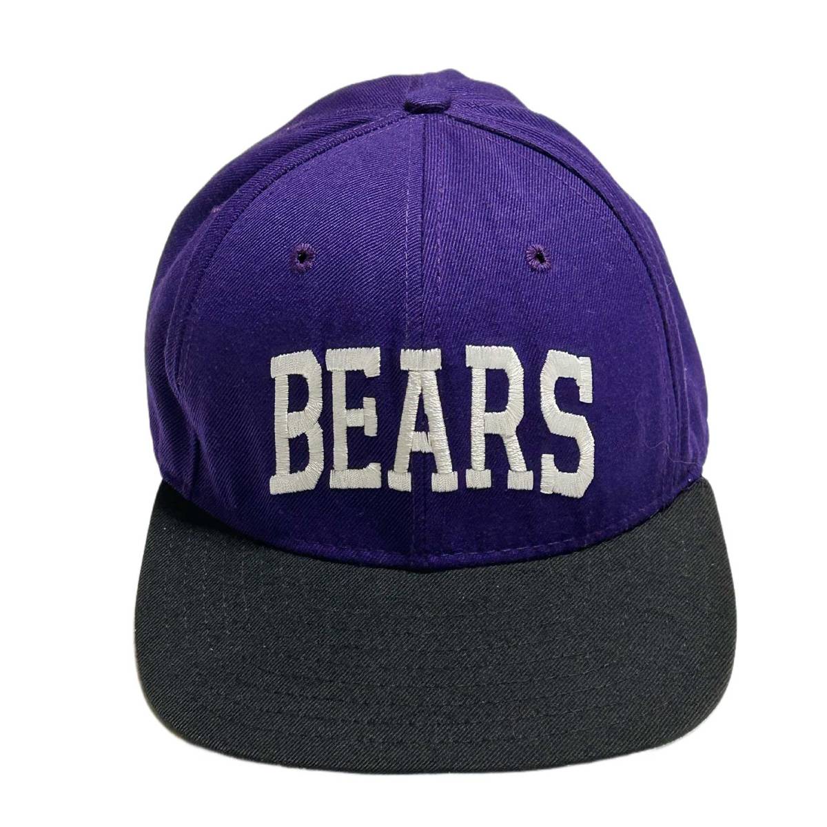 希少 USA製 90s ビンテージ DeLONG デロング BEARS ロゴ刺繍 キャップ スナップバック B.B CAP ベースボール 帽子 80s Y2K