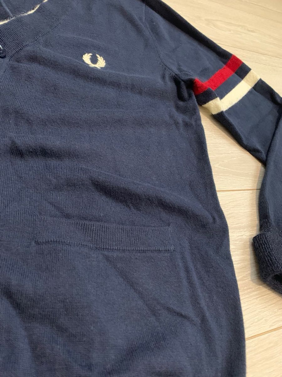 美品 フレッドペリー★FRED PERRY★モヘヤ混 ニットカーディガン