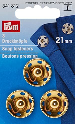 【中古】Prym PRYM_341812-1 Sew-On Snap Fasteners Brass Gold col 21 mm_画像1