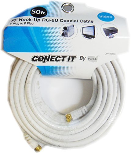 【中古】Conect It cpv-00156?rg-6u同軸ケーブル、ホワイト、50?ft_画像1