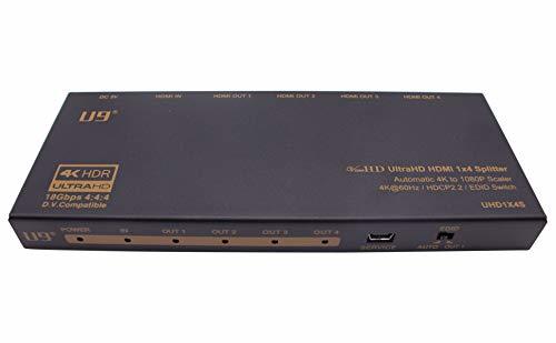 【中古】U9 ViewHD 1 in 4 Out HDMI 2.0 18Gbps 1x4スプリッター 自動4Kから1080Pダウンスケーラー 4K@_画像1