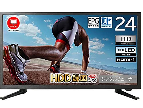 【中古】[東京Deco] 24V型 ハイビジョン 液晶テレビ LEDバックライト PC入力端子 [外付けHDD録画対応] テレビ TV HD HDM_画像1