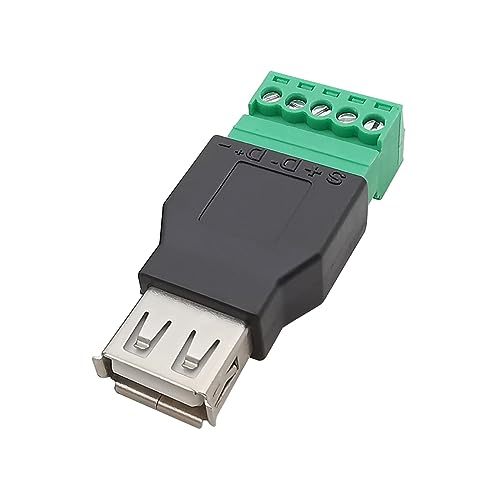 【中古】1 個の USB 2.0 タイプ A メスソケットからピッチ 3.5 ミリメートル 5 ピンネジ端子ブロックプラグイン可能なワイヤコネクタ_画像1