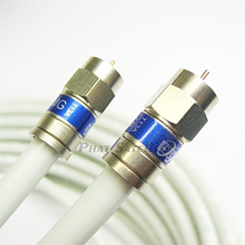 【中古】PHAT SATELLITE INTL 6フィート ホワイト 純銅 RG6ケーブル 18AWG コア 3Ghz 75オーム CL2 壁埋め込_画像1