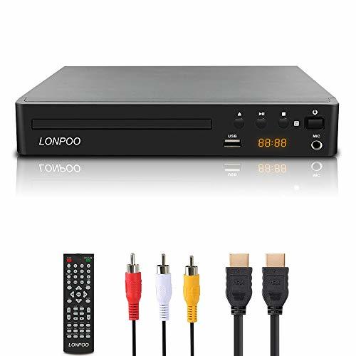 【中古】LONPOO DVDプレーヤー リージョンフリー HDMI/AV出力1080P CPRM再生可能 USB2.0入力 カラオケ用マイクジャック_画像1