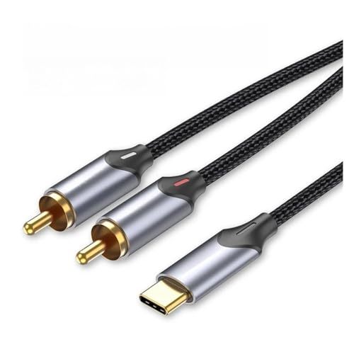 【中古】USB C - RCA Au/dio ケーブル タイプ C - 2 RCA ケーブル 互換性のある Spea/ker アンプ H-ua/we_画像1