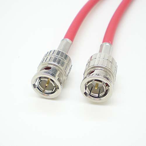 【中古】3G-SDI/HD-SDIケーブル 両端BNC付きケーブル 3CFB対応同軸ケーブル 単線 (赤色, 5m)_画像1