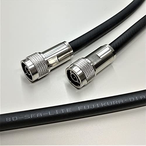 【中古】8DSFA(8D-SFA)-LITE 50m 両端NP接栓付 フジクラ 固定局用ケーブル 50Ω 無線用 同軸ケーブル F8SF-50WN_画像1