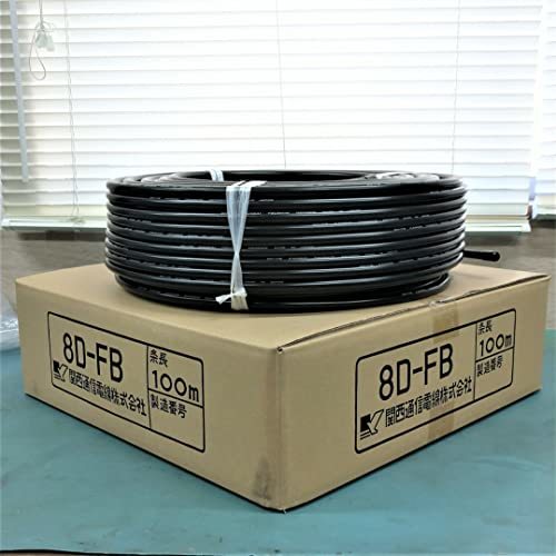 【中古】8DFB(8D-FB) 25m 関西通信電線 50Ω 無線用 同軸ケーブル 黒色 1 巻 8dfb 8d-fb K8F-25_画像1