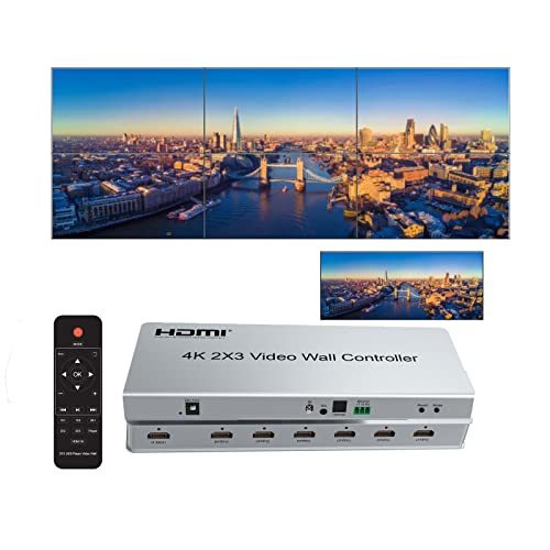 【中古】2x3ビデオウォールコントローラー - HDMIスプリッター&プロセッサ、3840x2160/30HZ入力をサポート、各出力は最大1920x_画像1