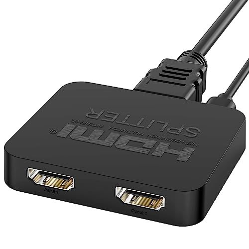 【中古】J&D HDMIスプリッター 1イン2出力 4K HDMIスプリッター HDMIケーブルとUSB-Microケーブル付き TV PS4 Xb_画像1