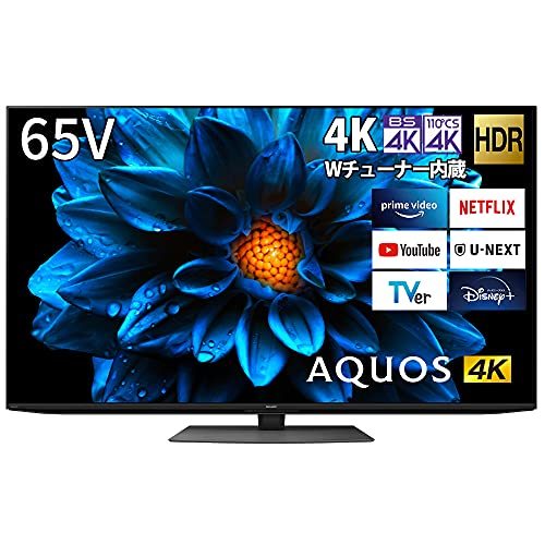 【中古】シャープ 65V型 4K 液晶 テレビ AQUOS 4T-C65DN1 N-Blackパネル 倍速液晶 Android TV (2021年モ_画像1