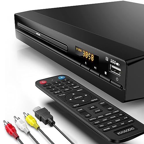【中古】KOOSODIO DVDプレーヤー テレビ用 DVDプレーヤー HDMIプレーヤー 1080P リージョンフリー | HDMIとRCAケーブ_画像1