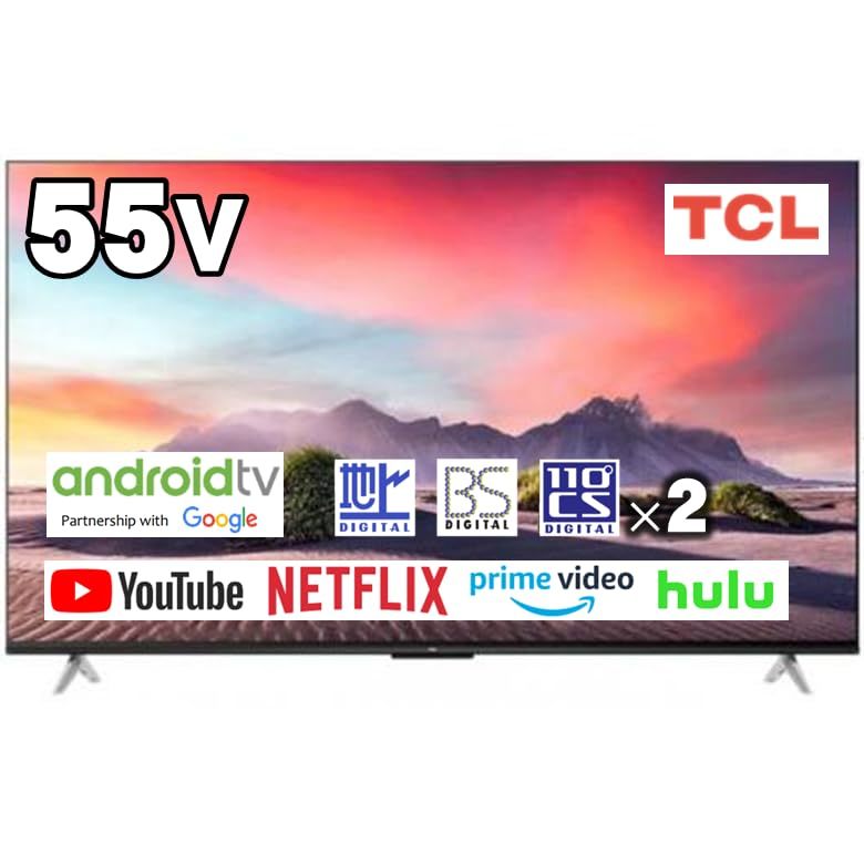 【中古】TCL 4K対応液晶テレビ 55インチ スマートテレビ 55JP61_画像1