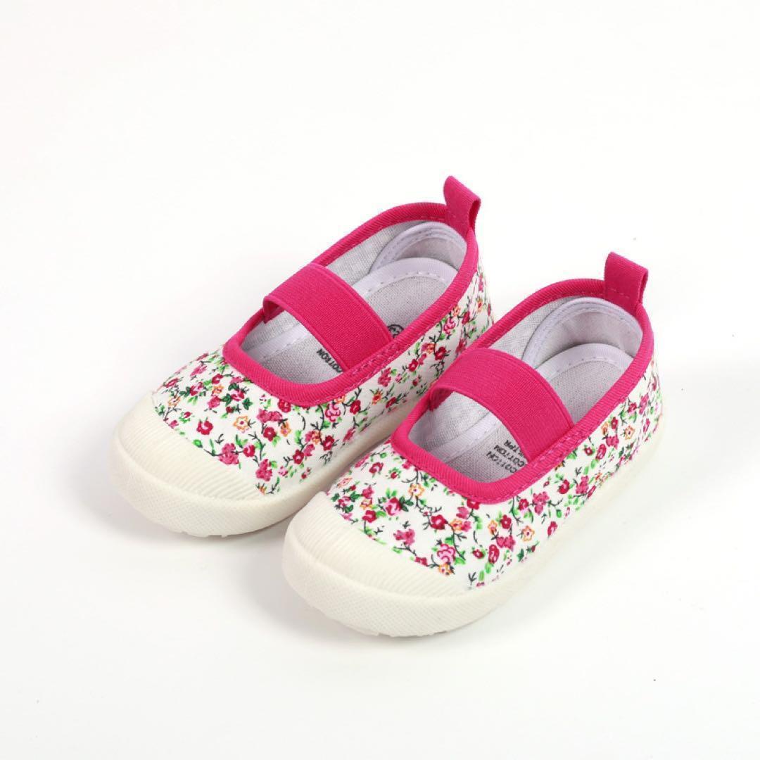  floral print on shoes indoor shoes ballet shoes flower 18cm kindergarten child care . pink 