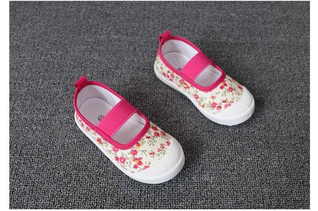  floral print on shoes indoor shoes ballet shoes flower 18cm kindergarten child care . pink 