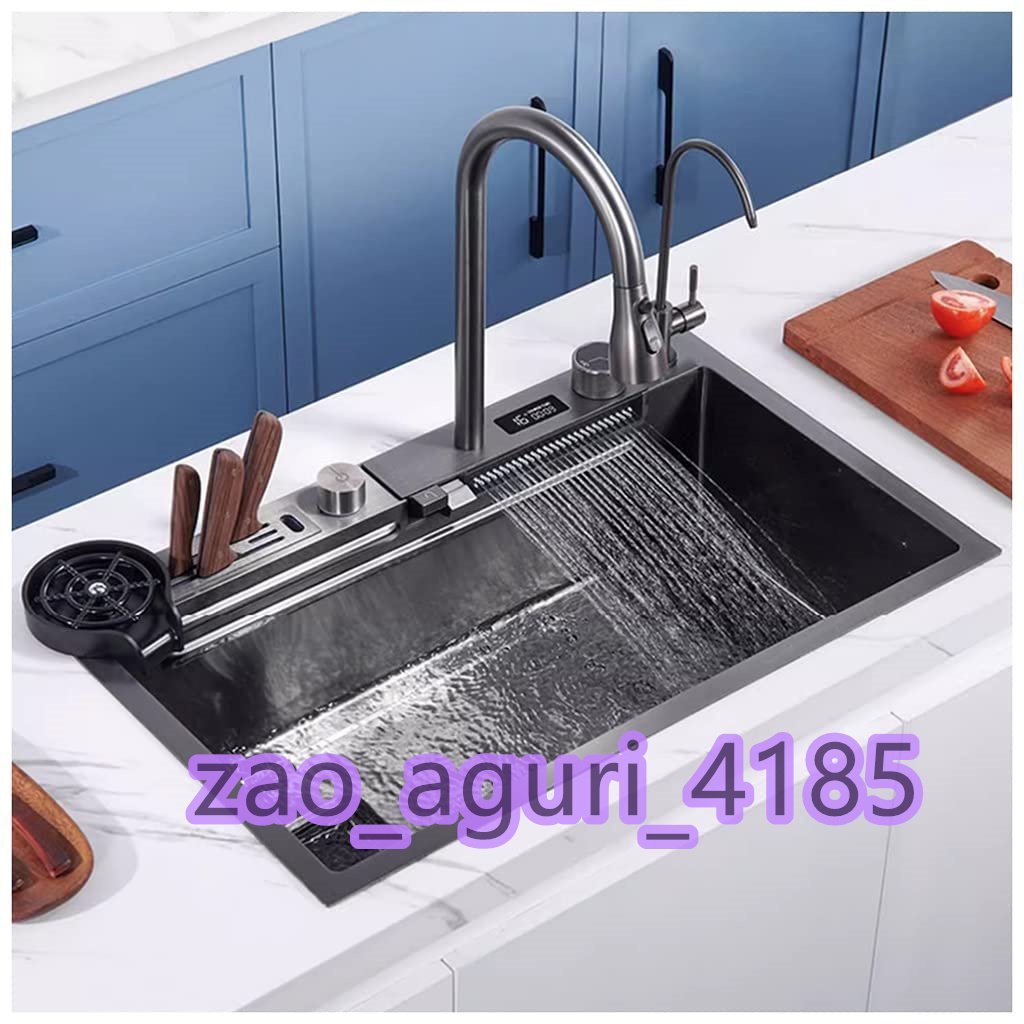バーに滝式水槽を用意ステンレス単碗キッチンワークステーション バーに滝式水槽を用意ステンレス単碗キッチンワークステーション