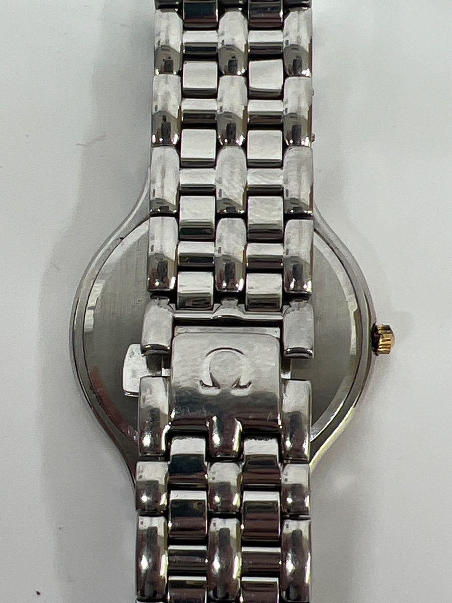 OMEGA オメガ デビル クォーツ時計　QZ 白文字盤 デイト メンズ腕時計 ヴィンテージ　本体のみ　不動　GST012002_画像5