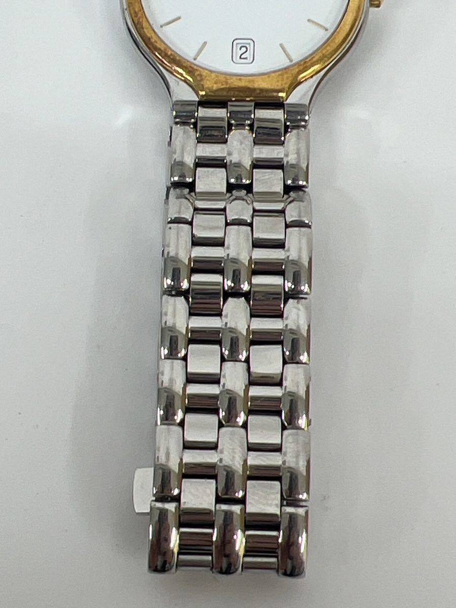 OMEGA オメガ デビル クォーツ時計　QZ 白文字盤 デイト メンズ腕時計 ヴィンテージ　本体のみ　不動　GST012002_画像3