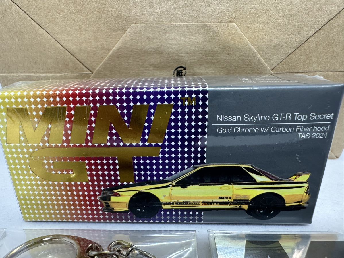 [限定品] 東京オートサロン2024 1/64 MINI GT Nissan Skyline GT-R TOP SECRET VR32 Gold Chrome R32 日産 スカイライン MINIGT ミニGT TAS_画像2