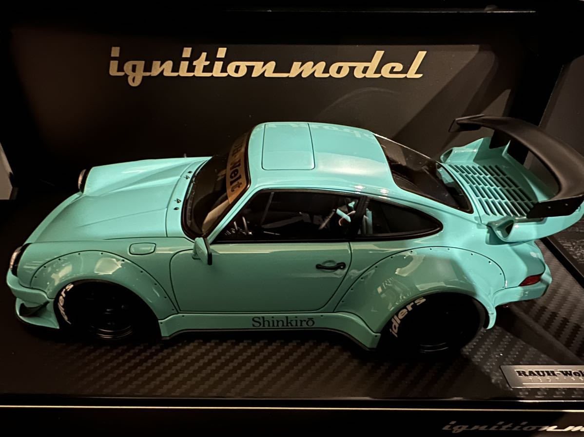 [絶版品] 1/18 IG2479 RWB 930 Light Blue ignition model イグニッションモデル Porsche ポルシェ RAUH-Welt BEGRIFF 964 911 993の画像2