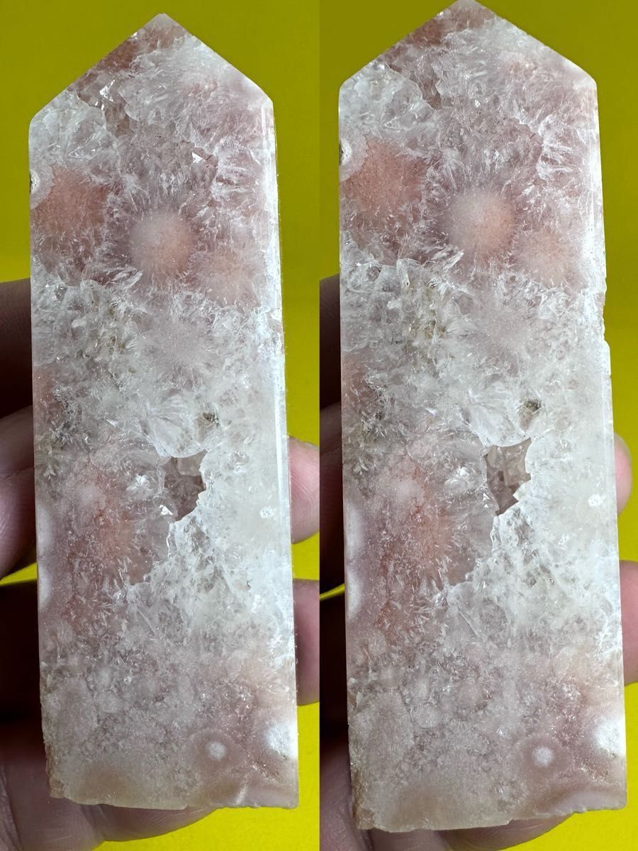 天然石 【厳選品】 高品質 ピンクアメジスト 結晶ザクザク キラキラ タワー 虹 レインボー