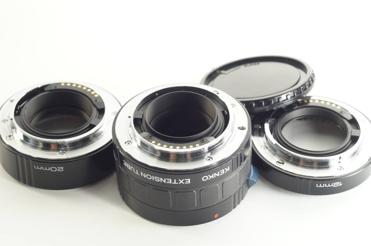 2X-001【正常稼働品】Aマウント用 接写リング KENKO EXTENSION TUBE ケンコー SONY MINOLTA ソニー 12mm 20mm 36mm_画像1