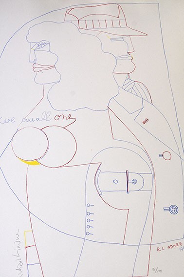 リチャード・リンドナー版画「We are All One」　リトグラフ　限100　サイン　50.5×33.5　「Portfolio9」より　1967_画像7