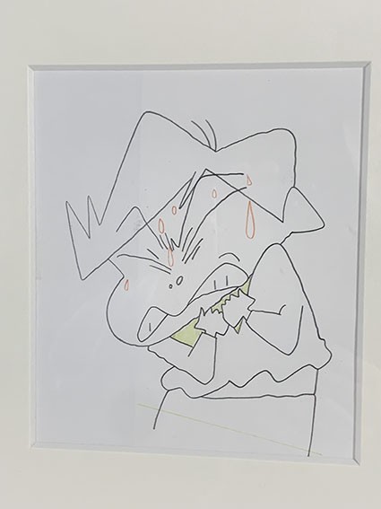 「クレヨンしんちゃん しんのすけ、風間くん」セル画 背景コピー付 各14×12 F:36.5×44.3 額装 臼井儀人原作の画像3