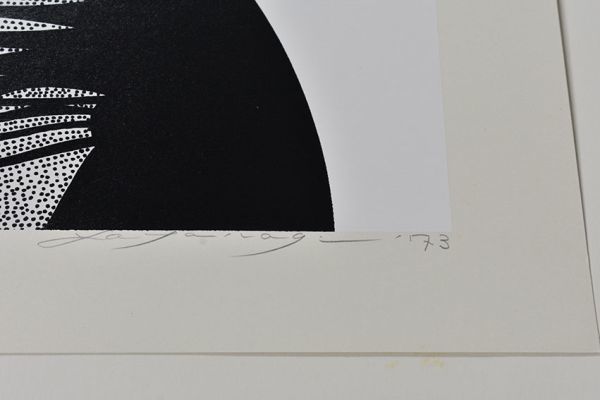矢柳剛版画「le Belier」　シルクスクリーン　限100　サイン、タイトル、年記　「現代版画＜星座＞シリーズ牡羊座」より　1973 S:57×42_画像7