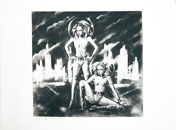 金子国義版画「La Scrur」グラビア　限100　サイン　1970　画集「人間と文明」より　S:41×55.5　Kuniyoshi Kaneko