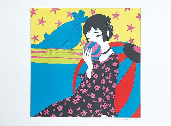 林静一版画「夢」　コロタイプ　限100　サイン　1970　画集「人間と文明」より　S:41×55.5　Seiichi Hayashi_画像1