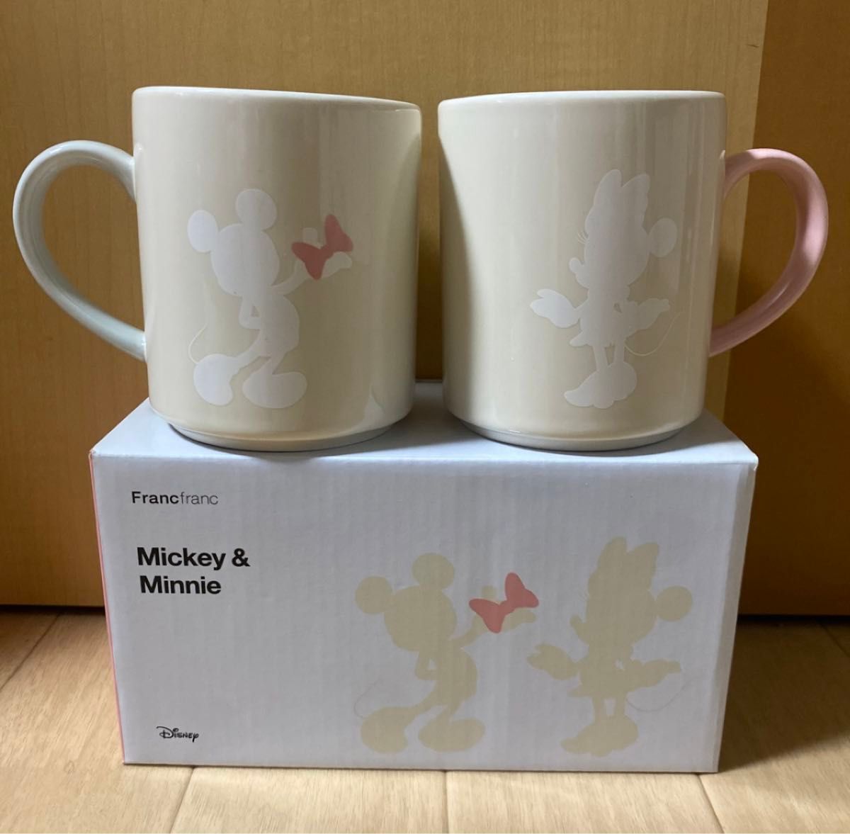 Francfranc Mickey minnie マグカップ　カップカバー　ペアマグカップ　ミッキー&ミニー