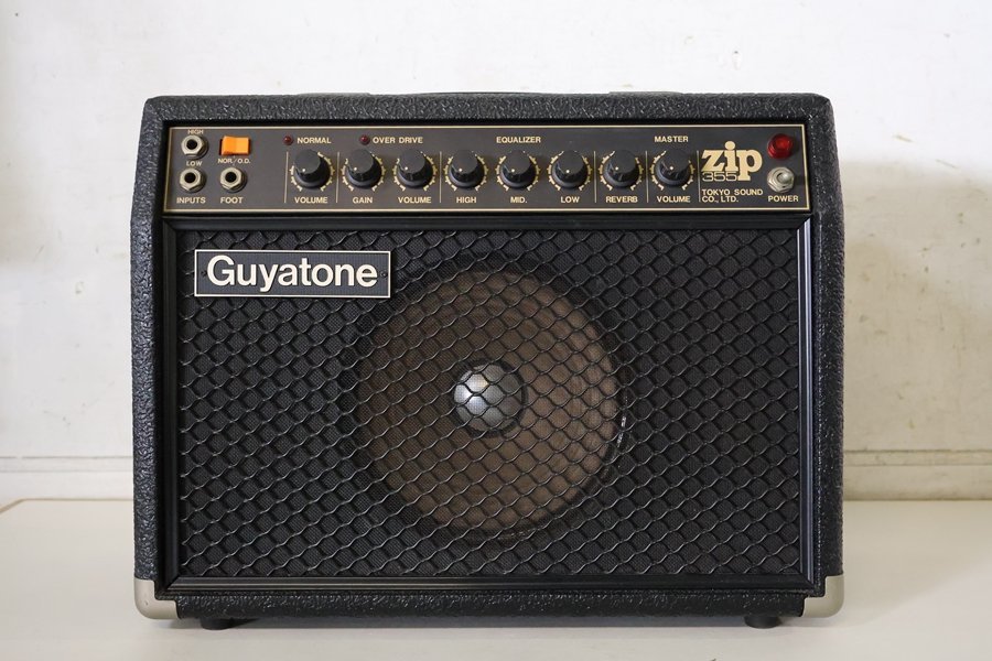 TB526グヤトーン Zip355 ギターアンプ GA-355◇Guyatone/エレキギター/スタジオ/音響/器材/コード付/通電のみ確認済み/古道具タグボート_画像2