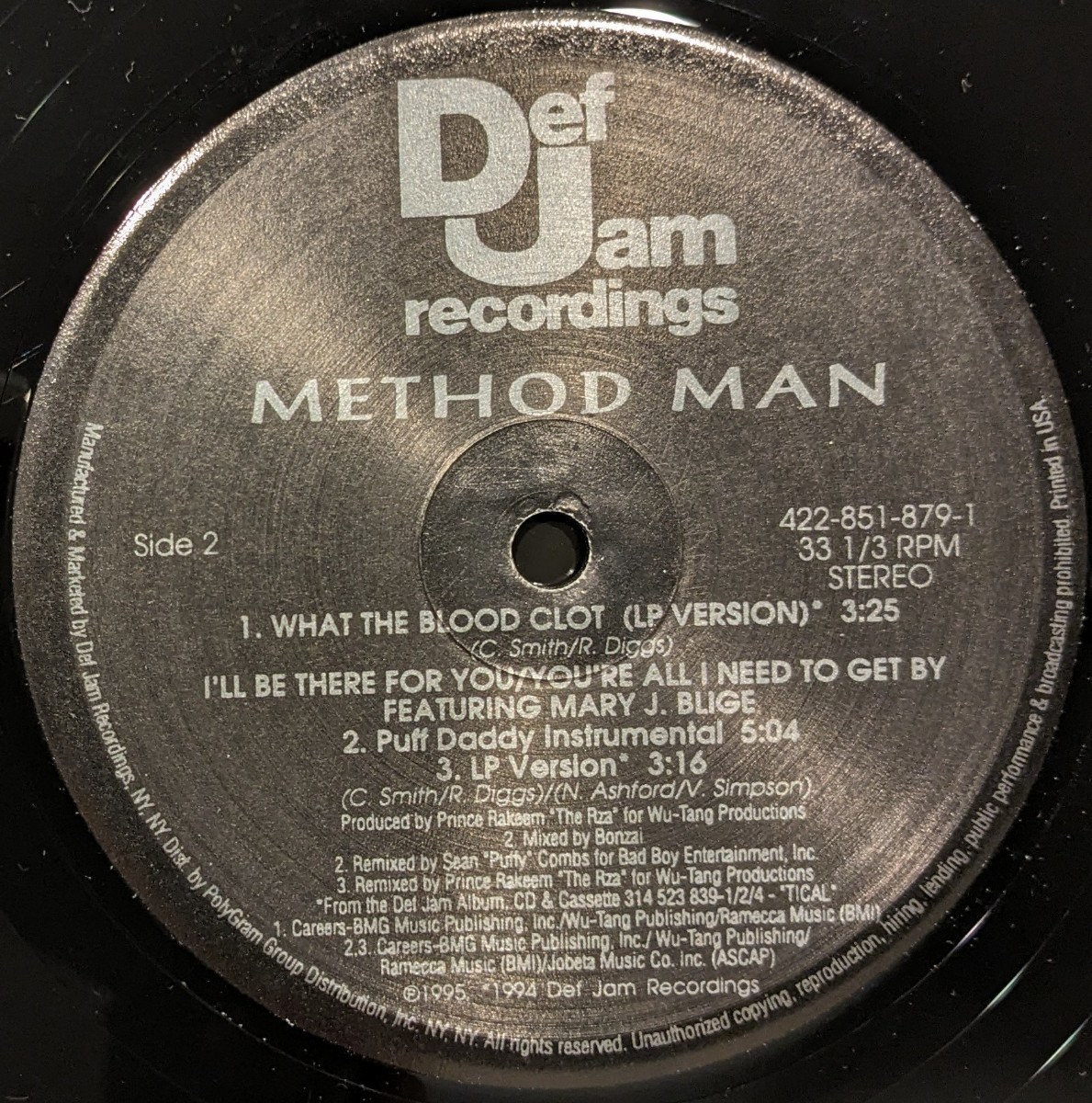 ■90sクラシック■METHOD MAN / I'll Be There For You featuring Mary J. Blige■RZAwutangclanの画像4