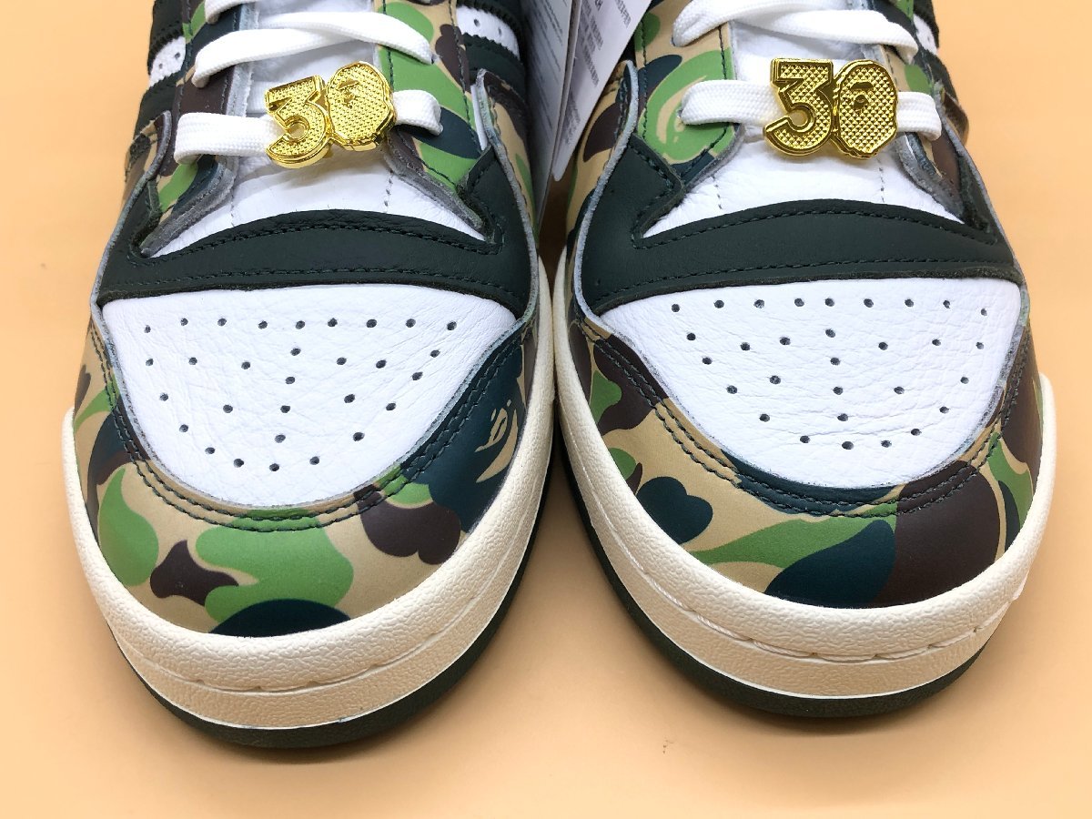 adidas × A BATHING APE アディダス アベイシングエイプ FORUM 84 BAPE LOW 30th Anniversary ID4771 サイズ:28cm ☆美品☆[75-1219-E1]_画像2