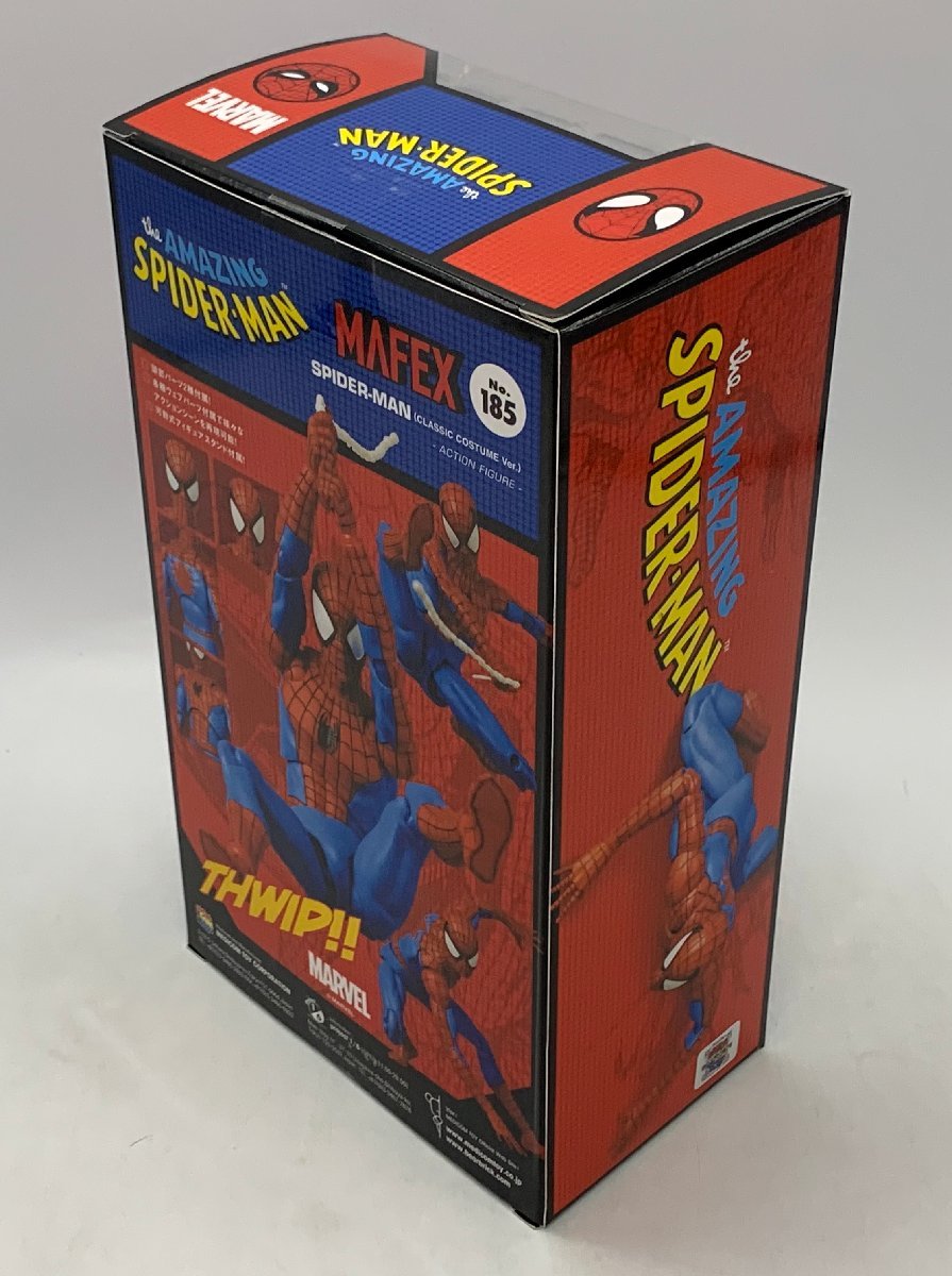 メディコムトイ MAFEX マフェックス No.185 SPIDER-MAN スパイダーマン (CLASSIC COSTUME Ver.) 可動フィギュア ☆良品☆[32-0128-M8]_画像3