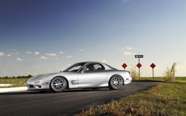  Mazda RX-7(3 generation )FD3S type Efini RX-7 1991 year silver picture manner wallpaper poster extra-large wide version 921×576mm( is ... seal type )009W1