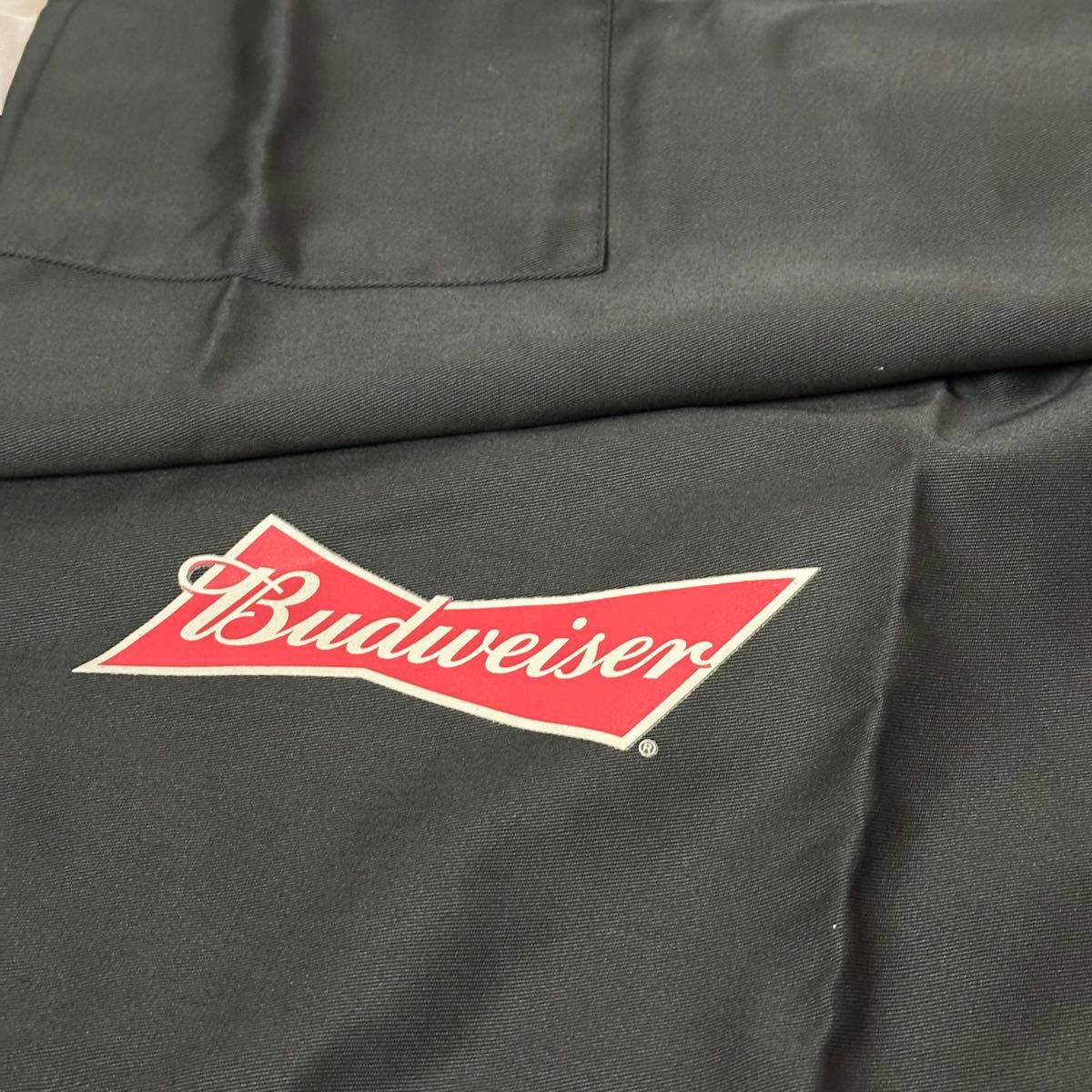 【新品未使用】①バドワイザー　budweiser ソムリエエプロン　ギャルソンエプロン　黒　ブラック　飲食店　居酒屋　カフェ