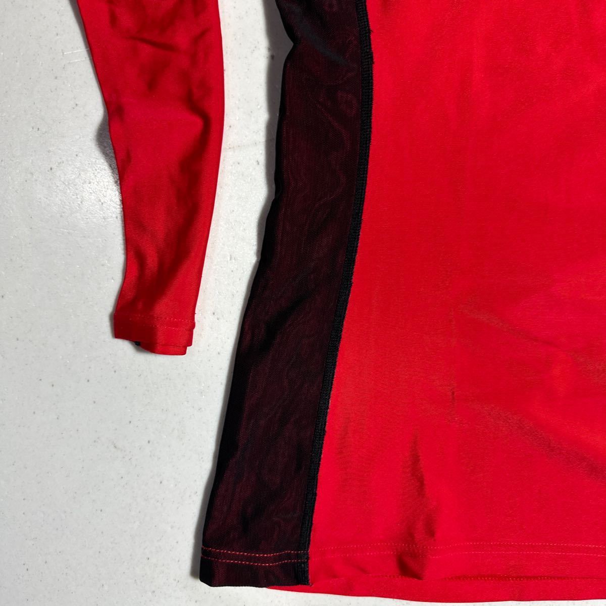 アシックス asics 赤 レッド スポーツ トレーニング用 長袖インナーシャツ インナーウェア Mサイズ_画像4