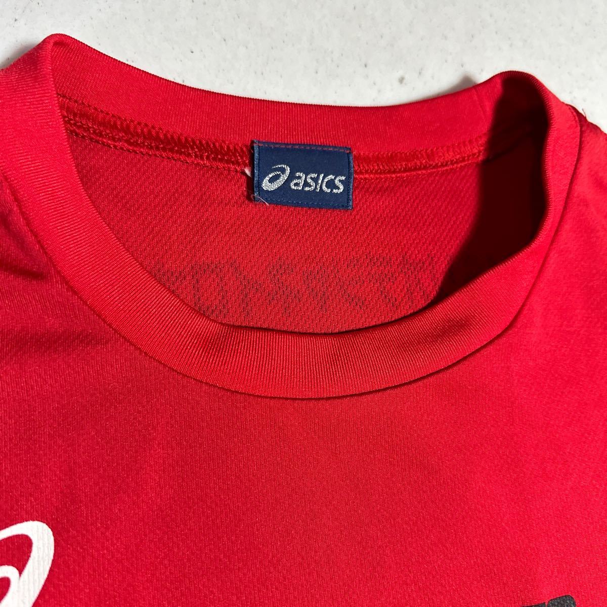 バレーボール日本代表 アシックス asics 赤 レッド ドライシャツ ウェア 2XOサイズ_画像7