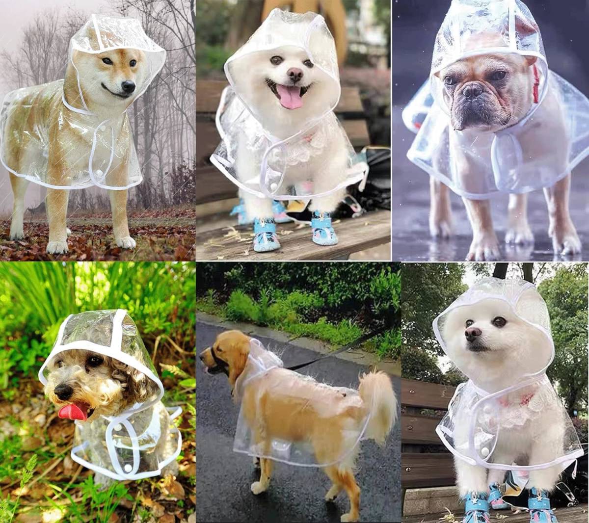 ** dog for raincoat (XL) pet raincoat Kappa poncho small size medium sized large . dog water-proof . transparent . synthetic resins manner .. cold . measures attaching and detaching easy 