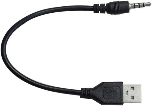 ★★USB 3.5mm 変換ケーブル USB2.0 ステレオ ミニプラグ 充電ケーブル 車オーディオ イヤホン ブラック_画像2
