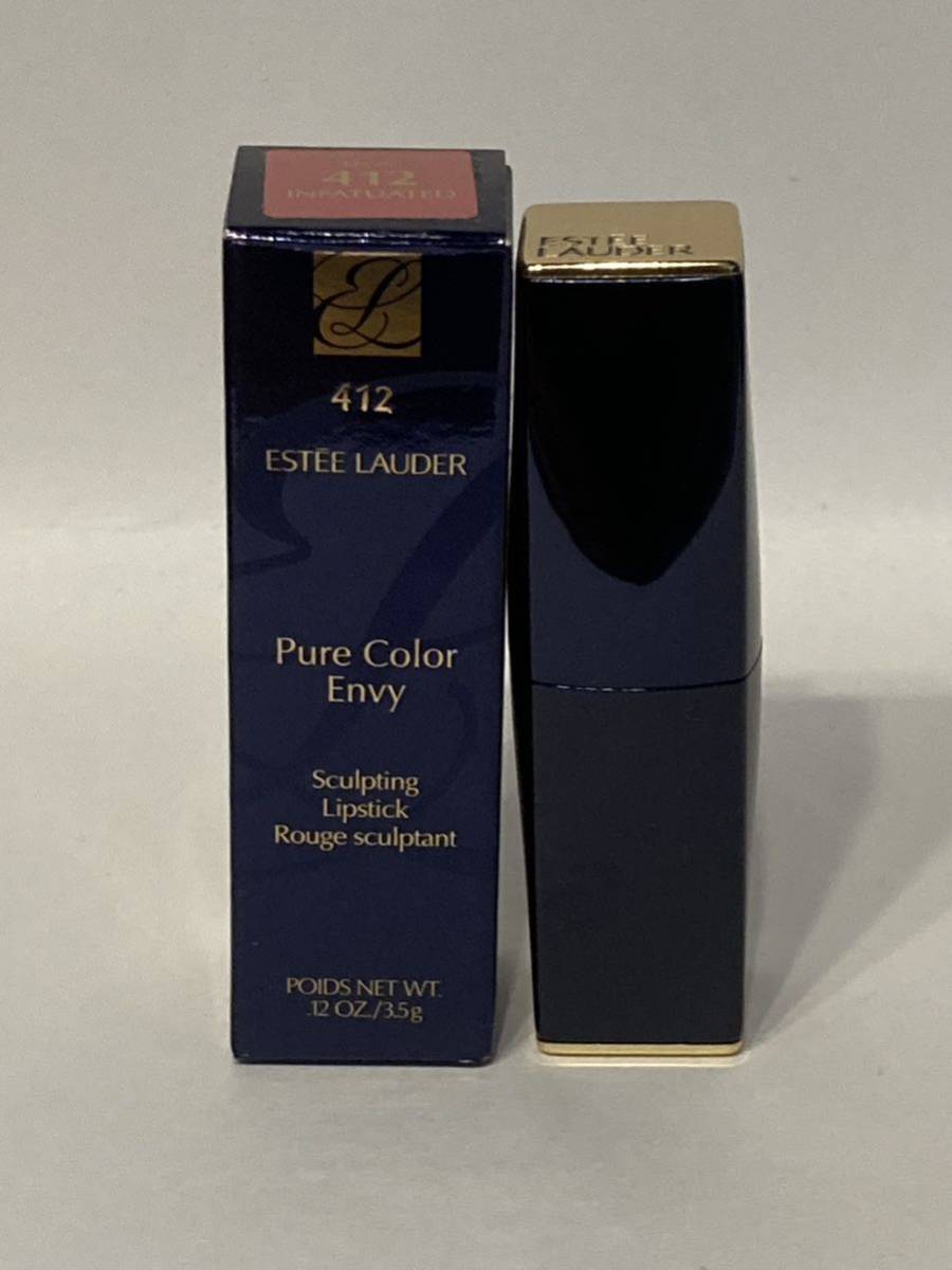 I4A223◆新古品◆ エスティローダー ESTEE LAUDER ピュア カラー エンヴィ リップスティック 412 インファチュ エイティッド 口紅 3.5g_画像1