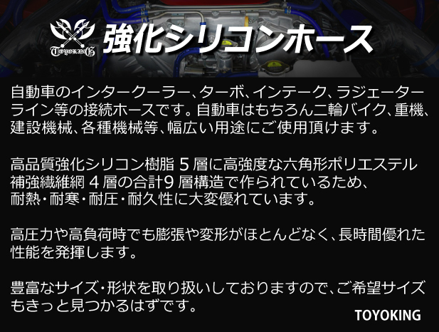 強化 シリコンホース ストレート ショート 同径 内径 Φ89mm オールブラック ロゴマーク無し 接続ホース 汎用品_画像4